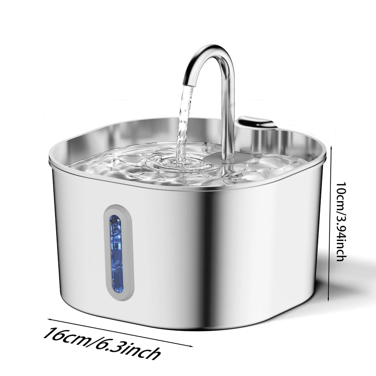 Cat Water Fountain — 2.2L Stainless Steel, Ultra Quiet | Yippo
